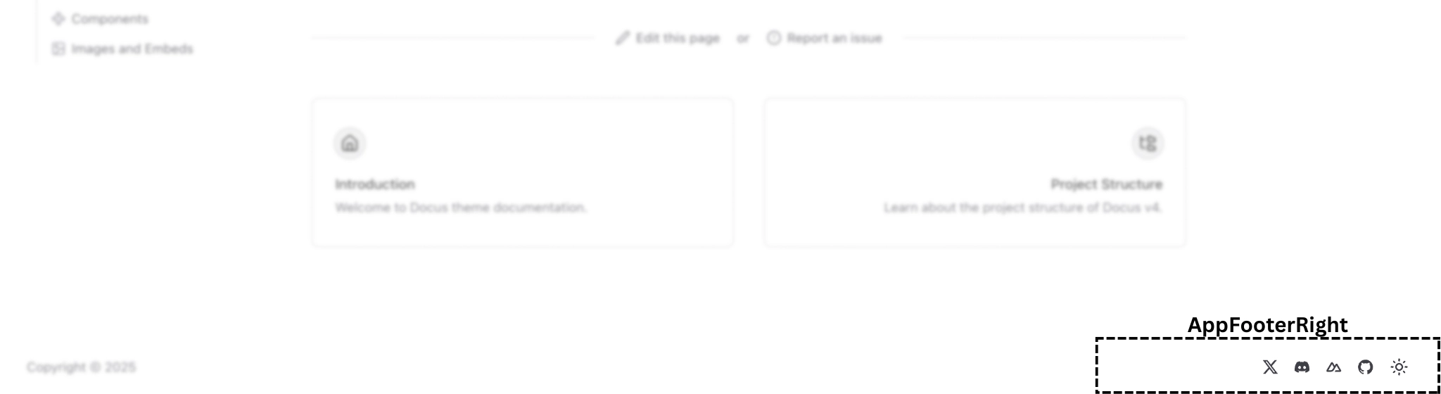 App footer right visualisation